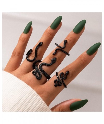 gold snake ring for women gold snake jewelry for women gold snake rings set adjustable snake rings for teen girls serpent rin...