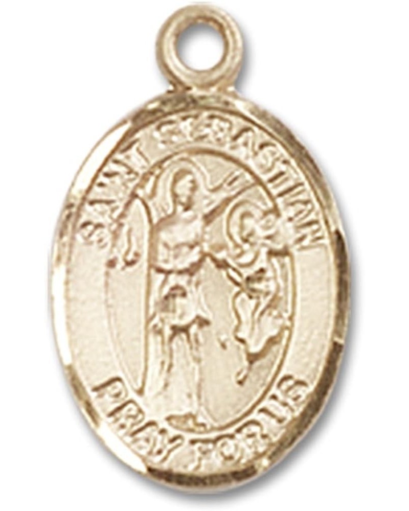 14 Karat Gold Catholic Patron Saint Medal Petite Charm Pendant, 1/2 Inch Saint Sebastian $100.58 Pendants