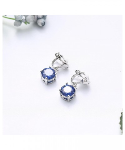 9 Pairs Crystal Clip on Earrings Dangling Earrings for Women Boho Crystal Teardrop Dangle Earrings Round $10.00 Earrings