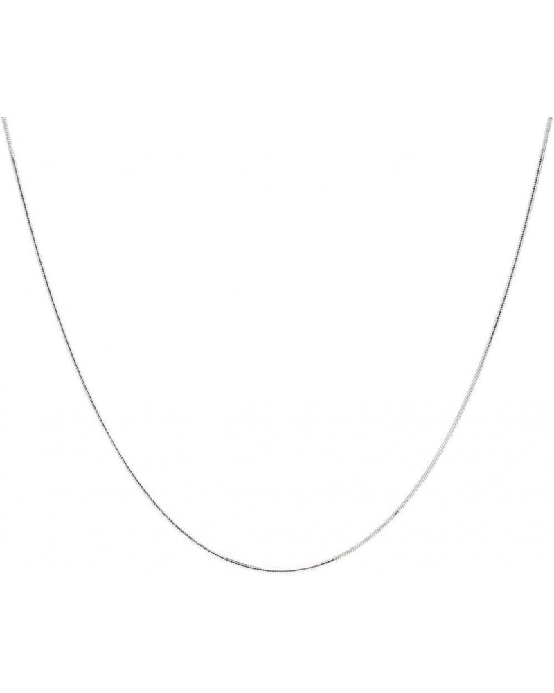 0.8mm Solid .925 Sterling Silver Round Snake Chain Necklace 24.0 Inches $24.07 Necklaces