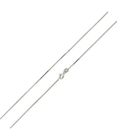 0.8mm Solid .925 Sterling Silver Round Snake Chain Necklace 24.0 Inches $24.07 Necklaces