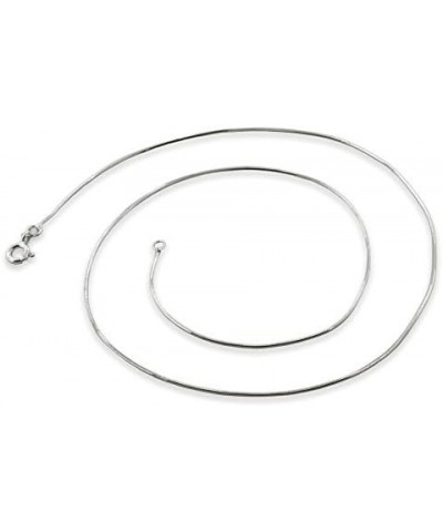 0.8mm Solid .925 Sterling Silver Round Snake Chain Necklace 24.0 Inches $24.07 Necklaces