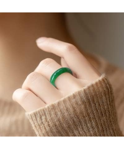 Jade Rings for Women,Good Luck Green Jade Rings for Men,Size 6-12 6 alloy $8.39 Rings