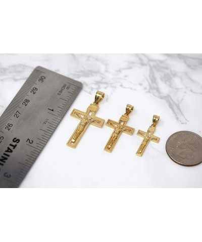 10k Yellow Gold INRI Crucifix Cross Catholic Jesus Pendant Necklace 16.0 Inches Medium $55.99 Necklaces