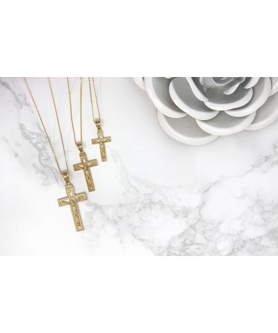 10k Yellow Gold INRI Crucifix Cross Catholic Jesus Pendant Necklace 16.0 Inches Medium $55.99 Necklaces