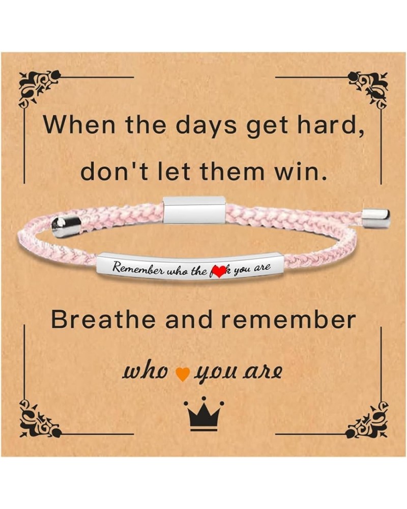 Tube Motivational Bracelet for Women Men, Remember Who Be Kind Of A Stainless Steel Adjustable Boys Best Friends Teen Girls I...