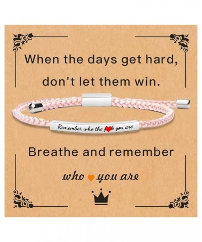 Tube Motivational Bracelet for Women Men, Remember Who Be Kind Of A Stainless Steel Adjustable Boys Best Friends Teen Girls I...