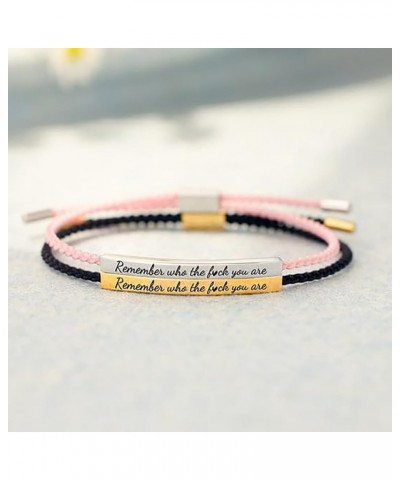 Tube Motivational Bracelet for Women Men, Remember Who Be Kind Of A Stainless Steel Adjustable Boys Best Friends Teen Girls I...