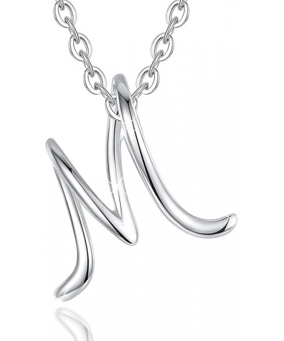 925 Sterling Silver Initial Necklaces for Women - 18-20 Inch Chain M $17.48 Necklaces