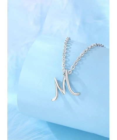 925 Sterling Silver Initial Necklaces for Women - 18-20 Inch Chain M $17.48 Necklaces