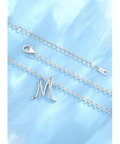 925 Sterling Silver Initial Necklaces for Women - 18-20 Inch Chain M $17.48 Necklaces