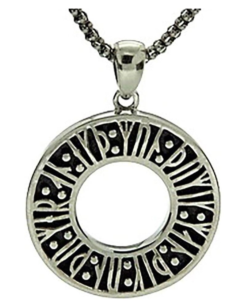 Viking Rune Love Quotes Necklace Silver | "Remember me, I remember you. Love me, I love you $51.00 Necklaces