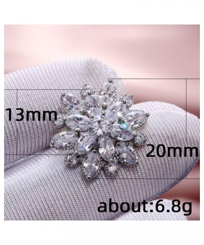 Luxury Full Diamond Sun Flower Earrings, 925 Zircon Wedding Party Bridal Earrings, Highlight The Temperament Earrings for Par...