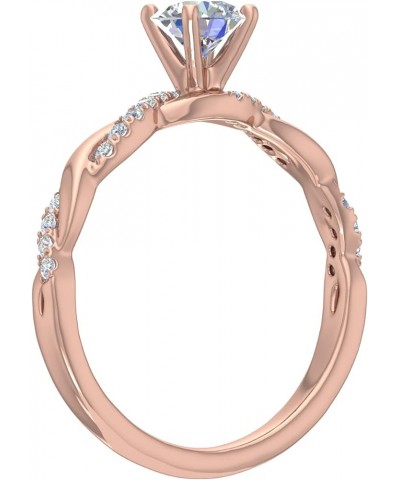 1/2 Carat Prong Set Solitaire Diamond Engagement Ring Band in 14K Gold Rose Gold $176.55 Rings