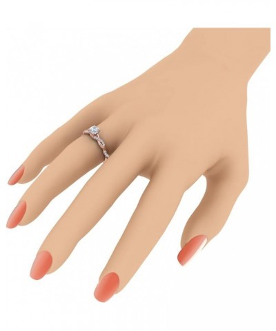 1/2 Carat Prong Set Solitaire Diamond Engagement Ring Band in 14K Gold Rose Gold $176.55 Rings