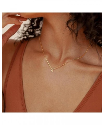 Gold Initial Necklaces for Women Dainty 14K Gold Plated Letter A-Z Pendent Choker Necklace Trendy Personalized Monogram Cute ...