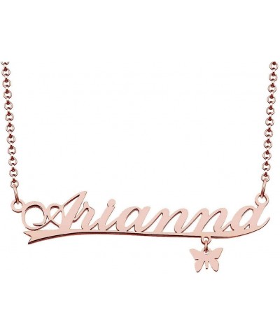 Personalized Name Necklace Rose Gold Customized Pendant Costom Arianna $10.79 Necklaces