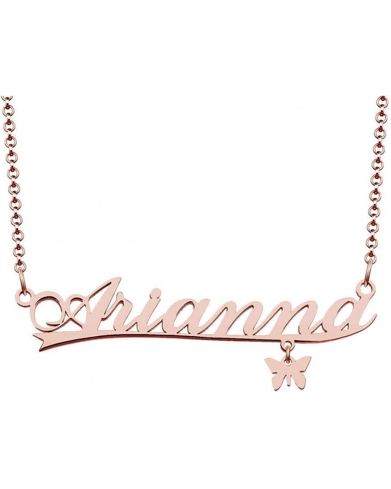 Personalized Name Necklace Rose Gold Customized Pendant Costom Arianna $10.79 Necklaces