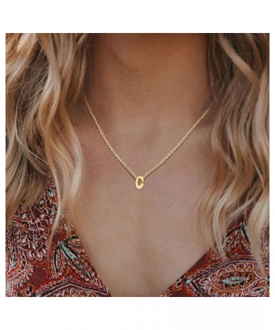 Initial Necklaces for Women, 14k Gold Plated Letter Necklace Cute Gold Initial Initial Choker Necklaces for Women Trendy Gold...