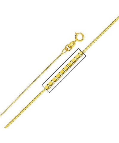 14k Yellow Gold Cornicello Italian Horn Pendant with 0.65mm Box Link Chain Necklace 20.0 Inches $83.79 Necklaces