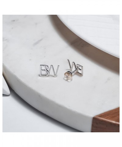 Initial Earrings for Women Initial Earrings Available in Gold, Silver, Rose Gold and White Gold 14k White Gold $22.77 Earrings