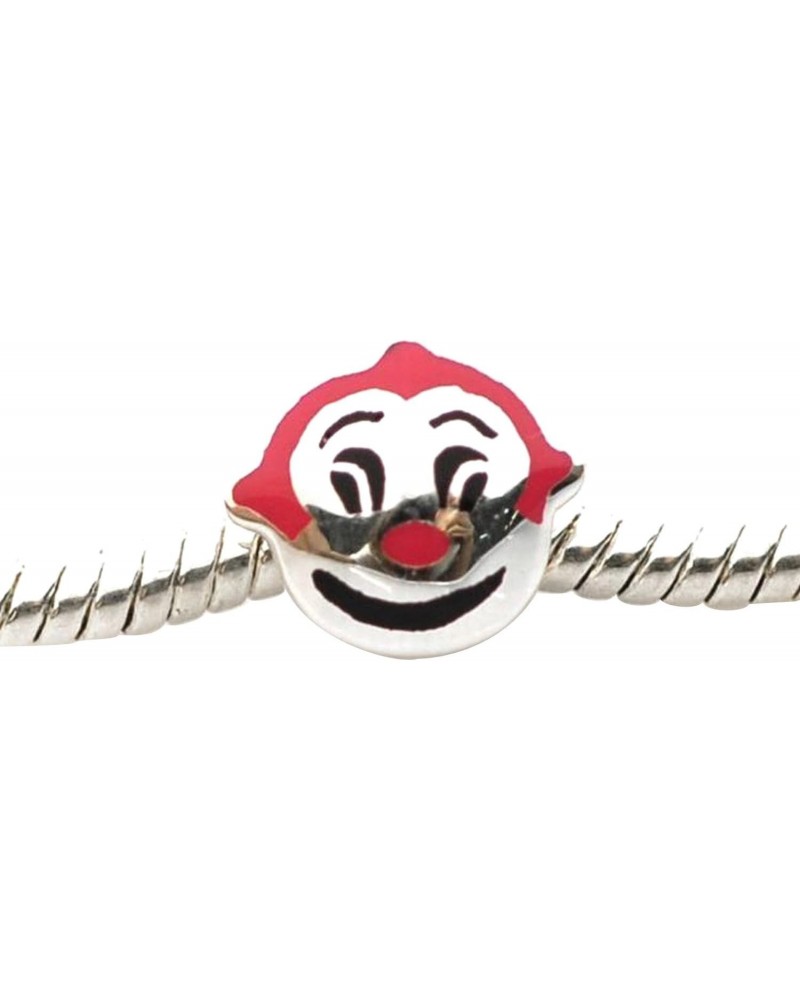 Sterling Silver Clown Enamel Charm Bead-fits Charm Bracelets $10.53 Bracelets