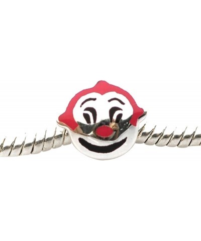 Sterling Silver Clown Enamel Charm Bead-fits Charm Bracelets $10.53 Bracelets