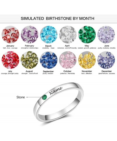 Personalized Promise Rings for Women with Birthstone Infinity Rings Promise Rings for Couples Valentines Day Christmas Jewelr...