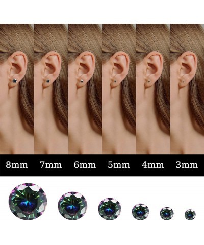 12Pairs Clear Earrings Plastic Post Stud Earrings for Women Plastic Earrings for Sensitive Ears Clear Piercing Retainer for S...