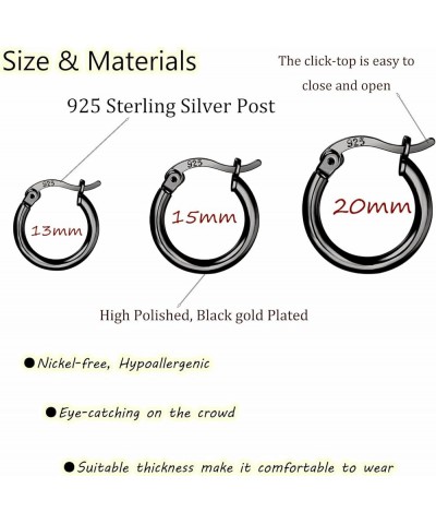 925 Sterling Silver Hoop Earrings for Women Girls - Small Hoop Earrings - Cubic Zirconia Huggie- Hypoallergenic Cartilage Ear...