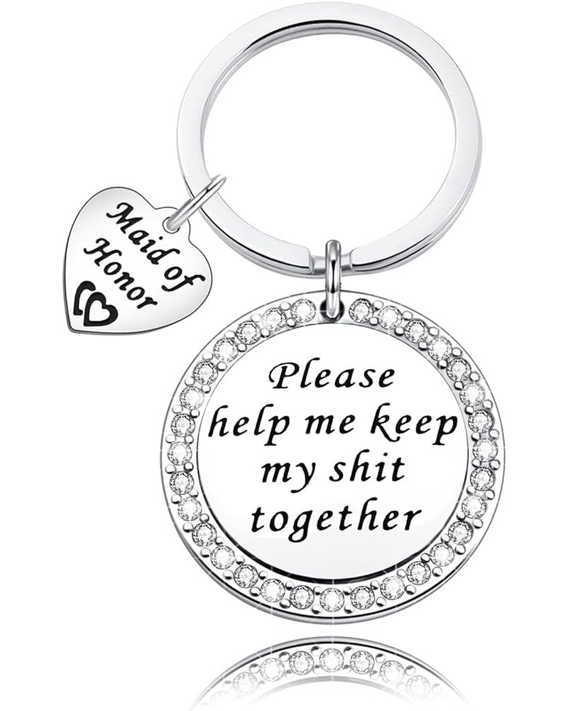 Maid of Honor Gift Please Help Me Keep My Shit Together Keychain Wedding Jewelry for Bridesmaid Sister in Law Gift Maid of Ho...