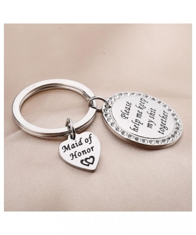 Maid of Honor Gift Please Help Me Keep My Shit Together Keychain Wedding Jewelry for Bridesmaid Sister in Law Gift Maid of Ho...