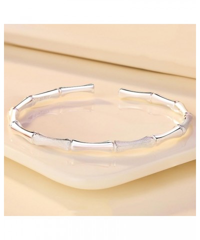 925 Sterling Silver Bracelets Open Adjustable Bangle Bracelet Teardrop Water Drop Cuff Bangles for Women Pattern 6 $11.43 Bra...