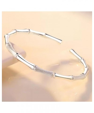 925 Sterling Silver Bracelets Open Adjustable Bangle Bracelet Teardrop Water Drop Cuff Bangles for Women Pattern 6 $11.43 Bra...