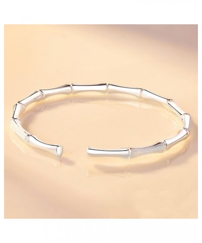 925 Sterling Silver Bracelets Open Adjustable Bangle Bracelet Teardrop Water Drop Cuff Bangles for Women Pattern 6 $11.43 Bra...