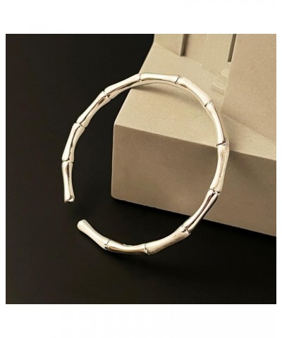 925 Sterling Silver Bracelets Open Adjustable Bangle Bracelet Teardrop Water Drop Cuff Bangles for Women Pattern 6 $11.43 Bra...