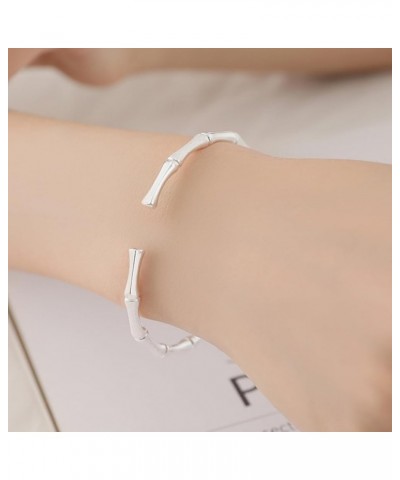 925 Sterling Silver Bracelets Open Adjustable Bangle Bracelet Teardrop Water Drop Cuff Bangles for Women Pattern 6 $11.43 Bra...