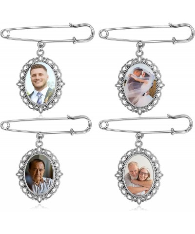 Personalized Wedding Bouquet Photo Charm Pin Brooch with Picture Custom Photo Memorial Keepsake Boutonniere Oval Bridal Charm...