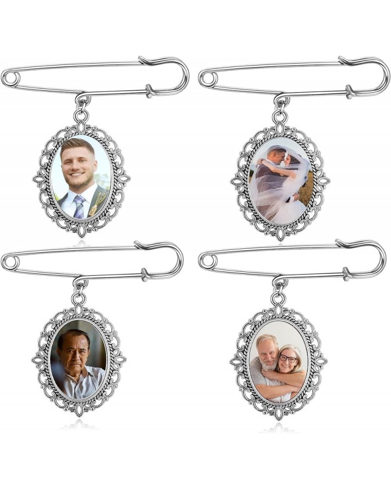 Personalized Wedding Bouquet Photo Charm Pin Brooch with Picture Custom Photo Memorial Keepsake Boutonniere Oval Bridal Charm...