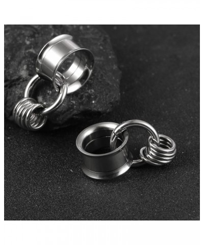 1 Pair Basic gauges+1 big ring+5 small rings Ear Tunnels Plugs 316 Stainless Steel Ear Gauges Weight Saddle Plugs Hypoallerge...