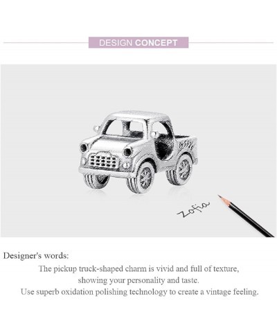 Sterling Silver Charm for Bracelets Motorcycle Bicycle Truck Bus Car Charms Bead Transportation series for Woman men Girl Jew...