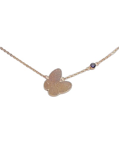 Personalized Memorial Fingerprint Teardrop Necklace With Birthstone Engraved Name Customized Letters Actual Fingerprint Oval ...