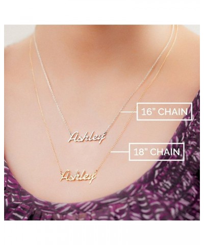 10K Personalized Name Necklace in Challenge Font by JEWLR 16.0 Inches Yellow Gold $61.60 Necklaces