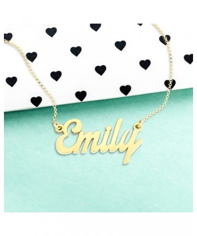 10K Personalized Name Necklace in Challenge Font by JEWLR 16.0 Inches Yellow Gold $61.60 Necklaces