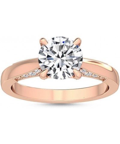 1-5 Carat (ctw) White Gold Round Cut LAB GROWN Diamond Solitaire Engagement Ring (Color H-I Clarity VS1-VS2) 4.5 Rose Gold $4...