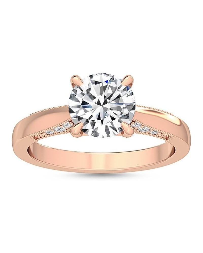 1-5 Carat (ctw) White Gold Round Cut LAB GROWN Diamond Solitaire Engagement Ring (Color H-I Clarity VS1-VS2) 4.5 Rose Gold $4...