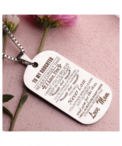 To My Son Necklace from Dad Mom Never Forget How Much I Love You Birthday Christmas Gifts Dog Tag Necklace To my daughter fro...