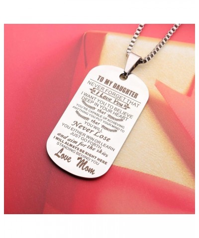 To My Son Necklace from Dad Mom Never Forget How Much I Love You Birthday Christmas Gifts Dog Tag Necklace To my daughter fro...