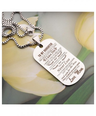 To My Son Necklace from Dad Mom Never Forget How Much I Love You Birthday Christmas Gifts Dog Tag Necklace To my daughter fro...