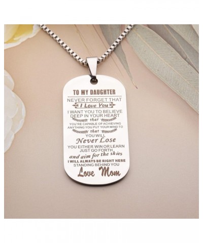 To My Son Necklace from Dad Mom Never Forget How Much I Love You Birthday Christmas Gifts Dog Tag Necklace To my daughter fro...